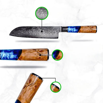 Aoki Damascus Knife Set