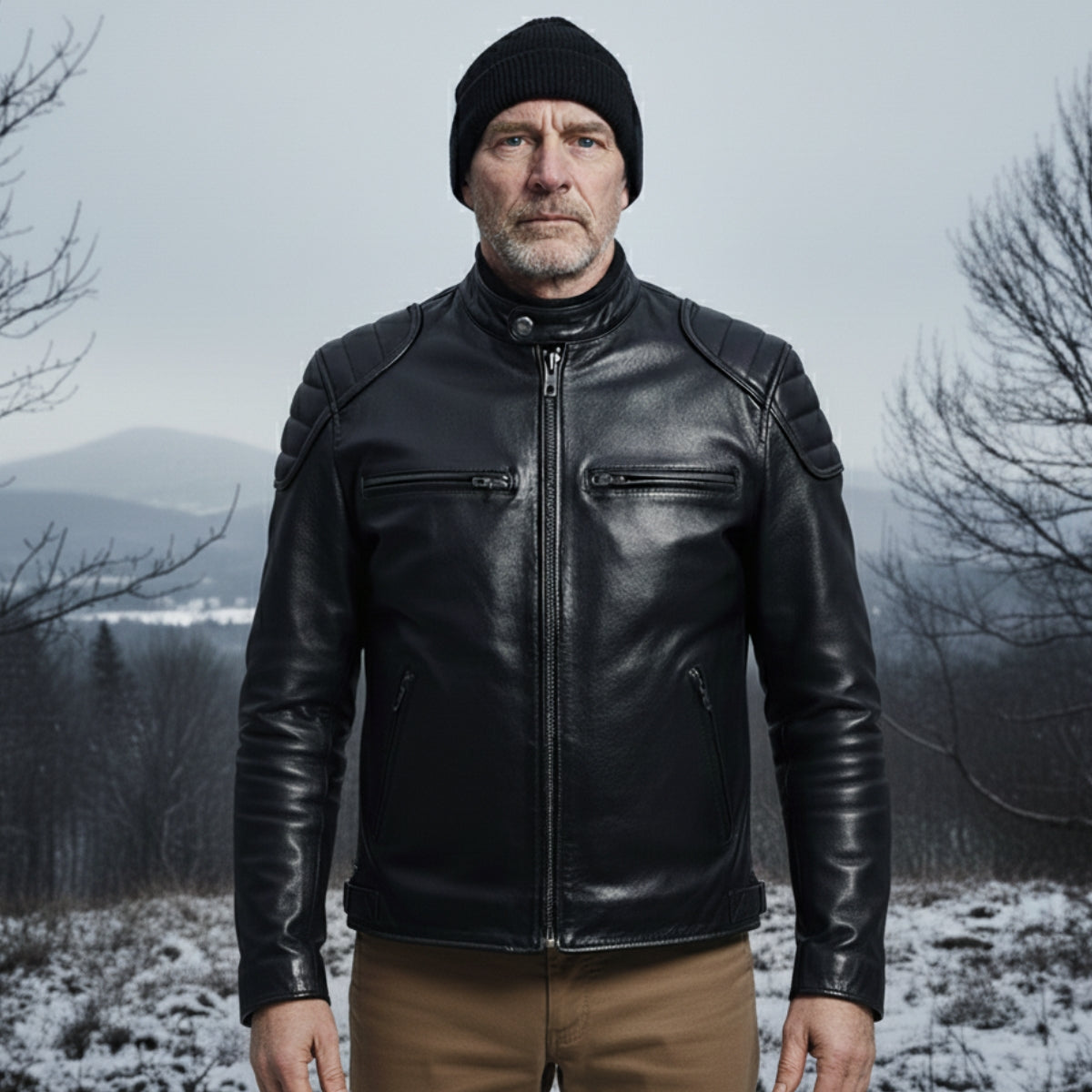 StreetKnight™ – Vintage Genuine Leather Jacket