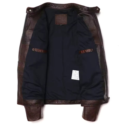 StreetKnight™ – Vintage Genuine Leather Jacket